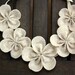 Eco Friendly Felt Flower Bib Necklace - Oatmeal