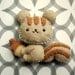 Eco Friendly Felt Squirrel - Plushie, Ornament, Magnet or Brooch