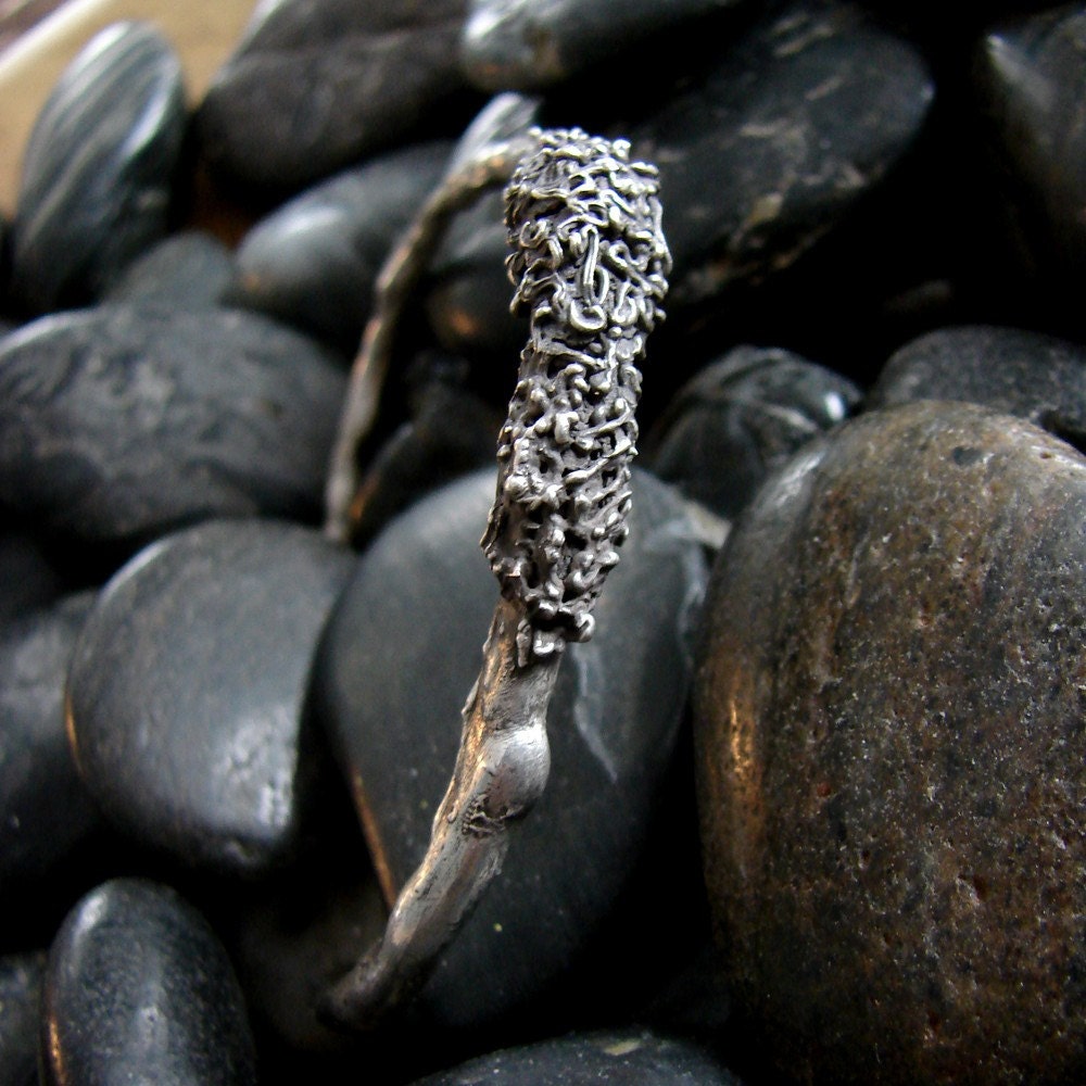 Reserved for Cynthia2531 Branch Style Bracelet Handcrafted With Recycled Fine Silver