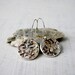 Oxidized Rain Earrings. Silver Hammered Earrings. Textured Dangle Earrings. Nautical Earrings