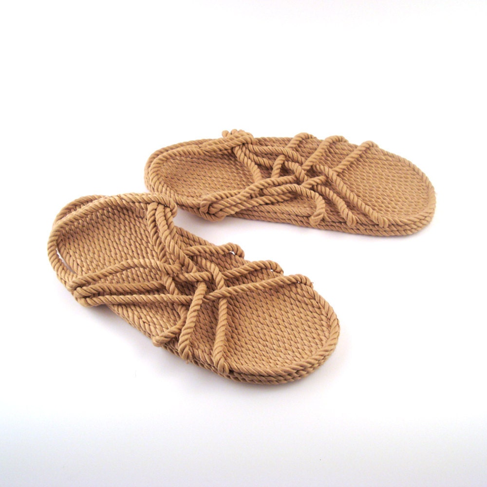Vintage 1980s Rope Sandals Men's by purevintageclothing on Etsy