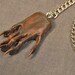 MYSTERY HAND FOB watch chain taxidermy jewelry (real animal paw)