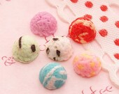 Deco Nail Art Supplies - Polymer Clay Mini Ice Cream Scoops - 12pcs Assorted Set