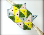 sale - FRACTAL - eco felt brooch, handmade