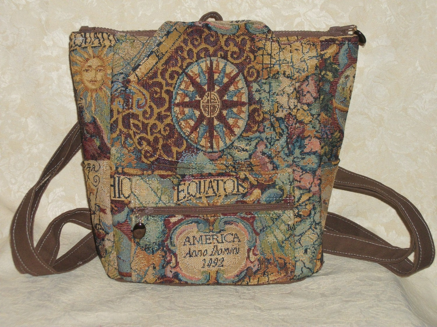 Custom Backpack Order for Elizabeth Purse Old World Map Design