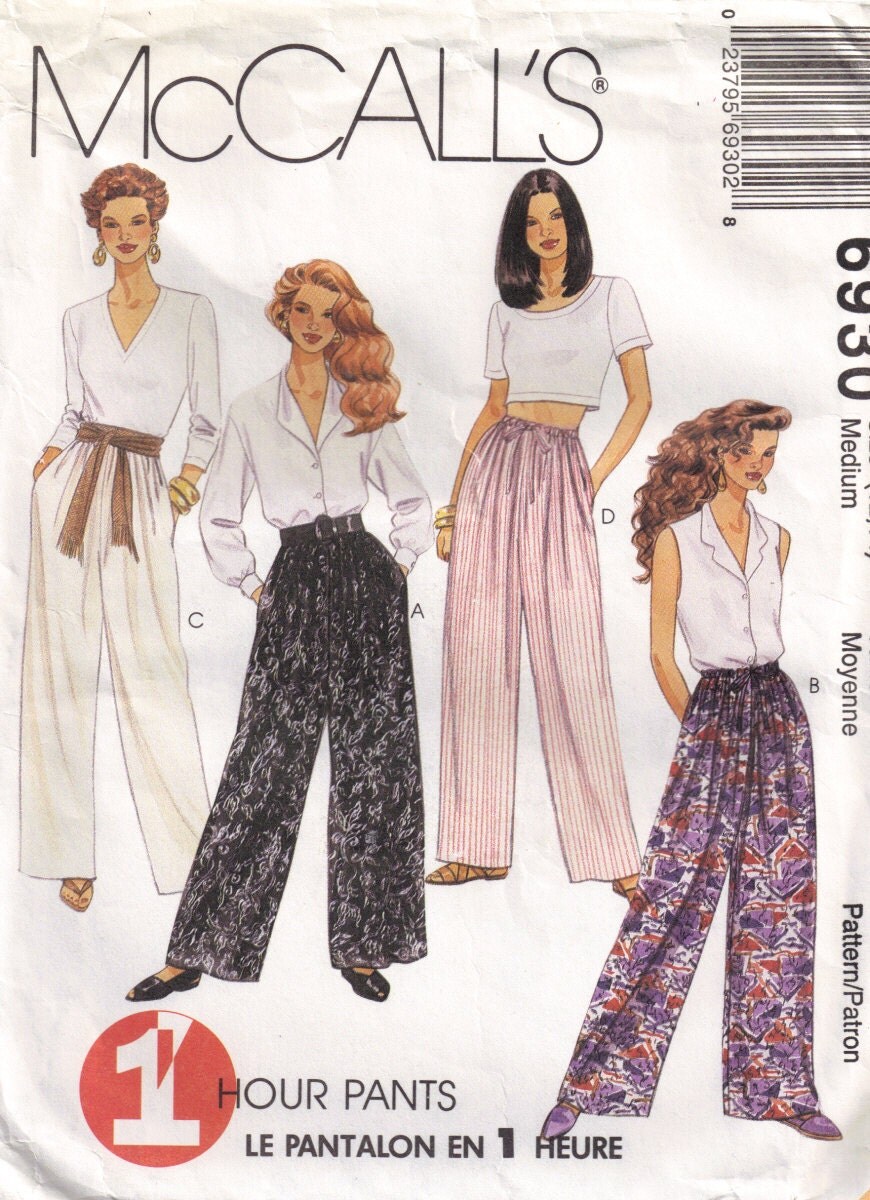 Palazzo Wide Leg Pants Sewing Pattern McCalls by PeoplePackages