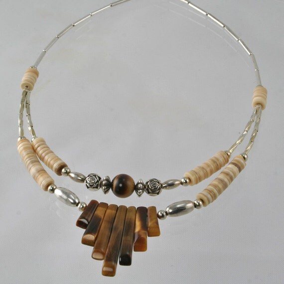 Eat Pray Love - Handmade Brown Tiger Eye Necklace