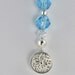 Handmade Sapphire Necklace with Silver Flower and Bracelet