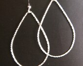 Pear shape sterling silver earrings