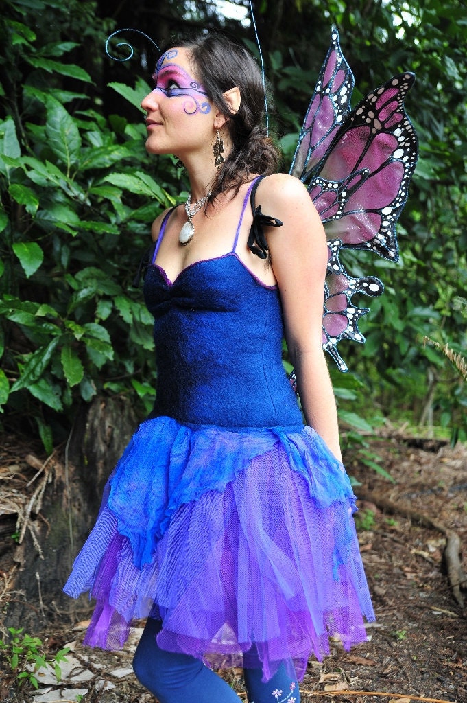 Felt Fairy Corset Baby Doll Dress Tu Tu Top OOAK