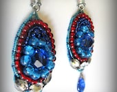 25% OFF Arabesque Crystal and Bead Embroidery Statement Earrings