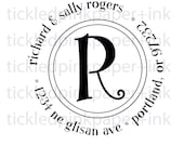 PRE INKED Custom address stamp with your initials