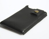 iPhone / iPod Touch / Smartphone Case - Hand Stitched Leather - Black - FREE SHIPPING