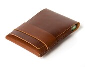 Leather Wallet - Cardholder - The original 'Minimum Wallet' - Hand Stitched - Brown - FREE SHIPPING