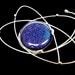 Atomic Dichroic Purple Fused Glass Brooch Cosmic