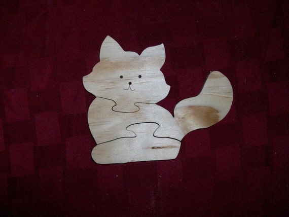cat shaped jigsaw puzzle