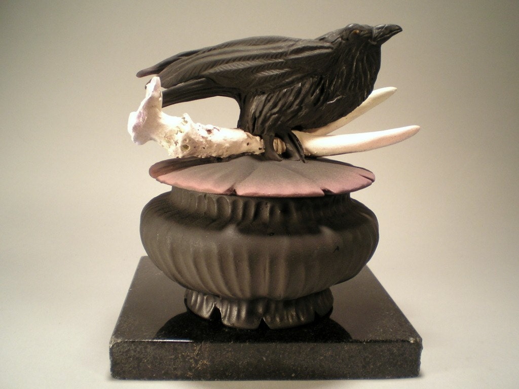Raven Antler Totem Box
