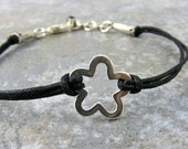 Sweet Sterling Silver Flower Bracelet - Handmade