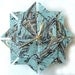 Great Wall Clock - Blue French Marbled Origami-Large-The Perfect Gift