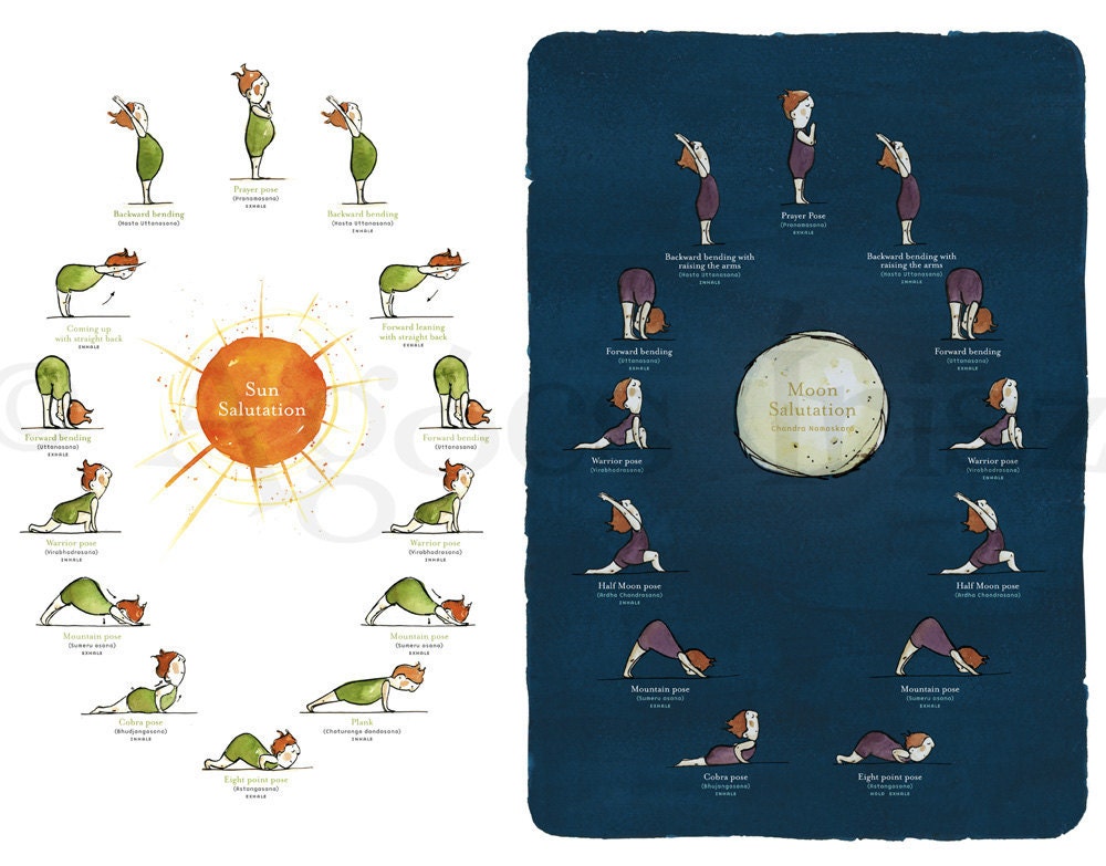 Day&Night Yoga Poster Pack