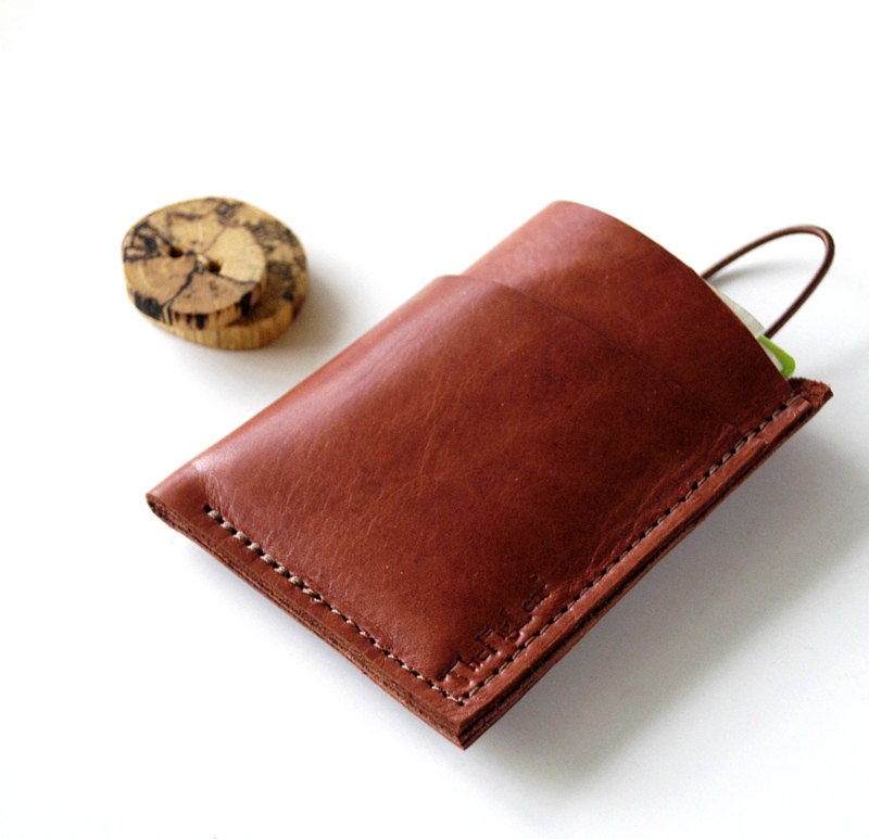 Leather Wallet 3 Pocket with Stay In Place Attachment - Rustic - Minimalist Series