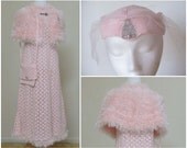 Wedding Dress Pink Blush, Bridal Dress Set, Bride Accessories