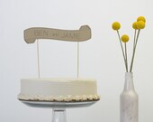 Custom Cake Banner - Kraft - Wedding Cake Topper