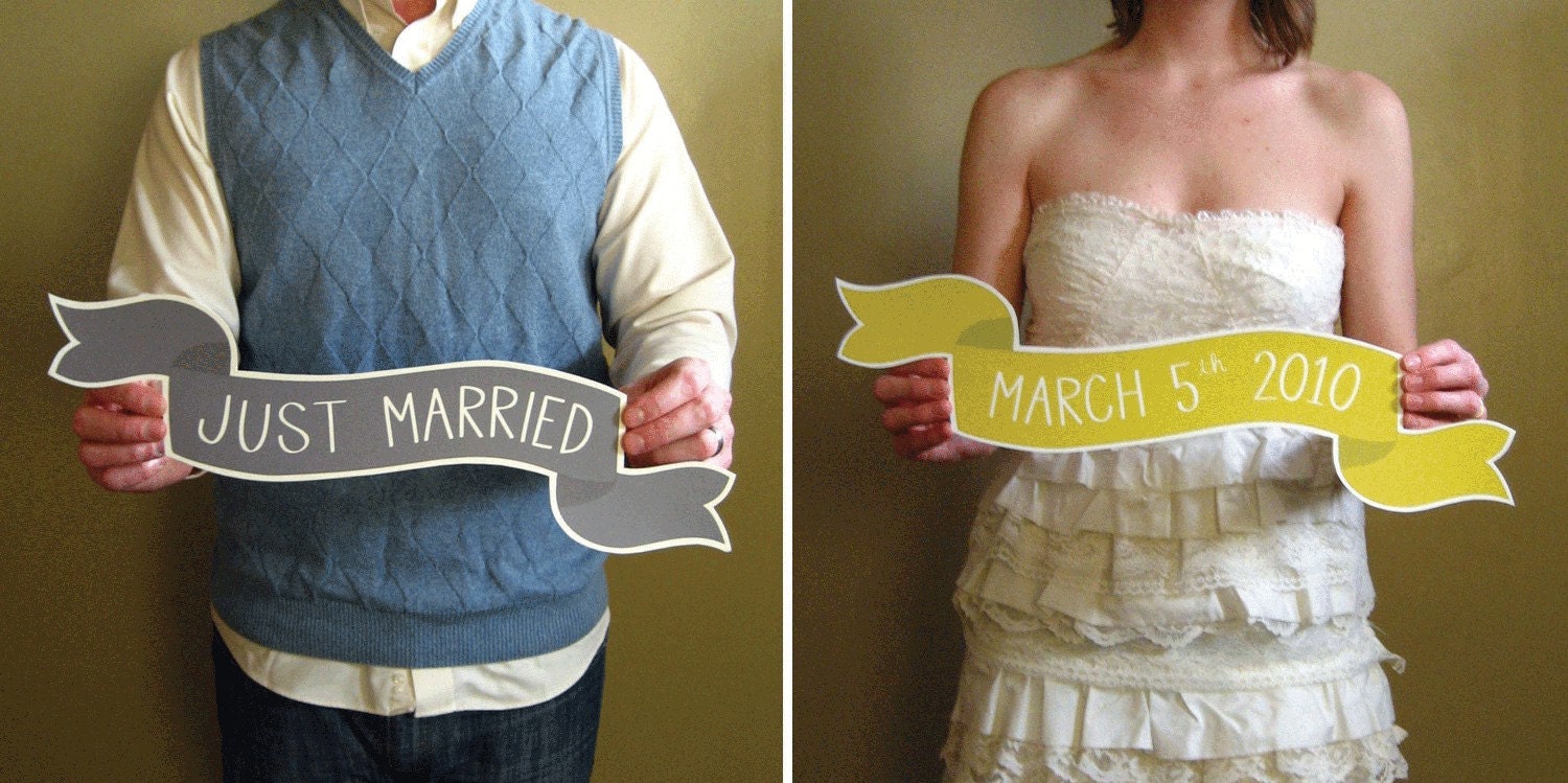 Custom Large Banner No. 2 Wedding Photo Prop