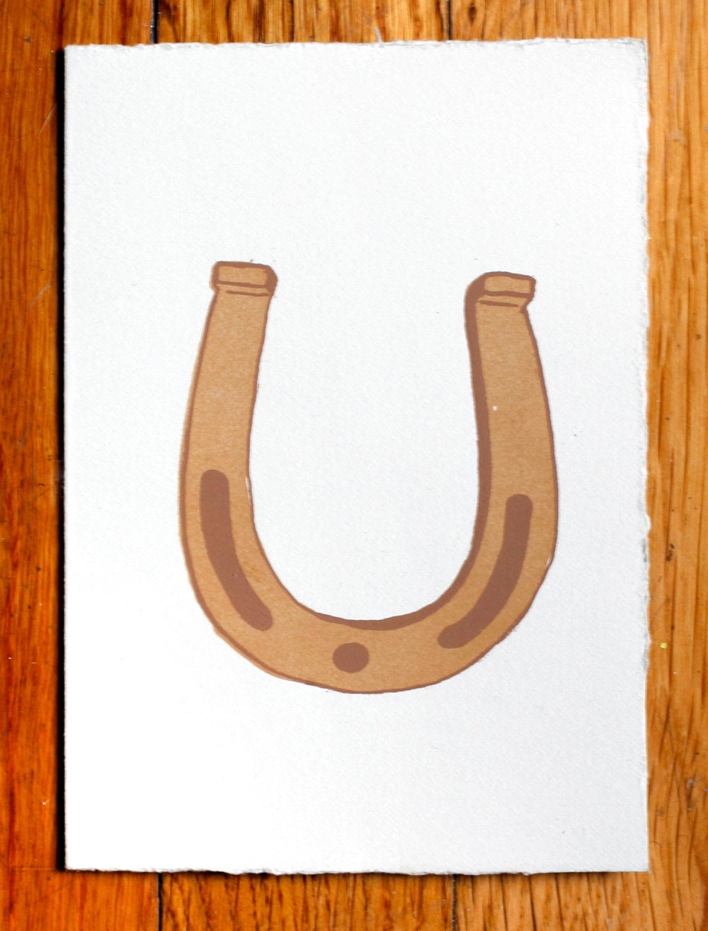 Horseshoe blank greeting card