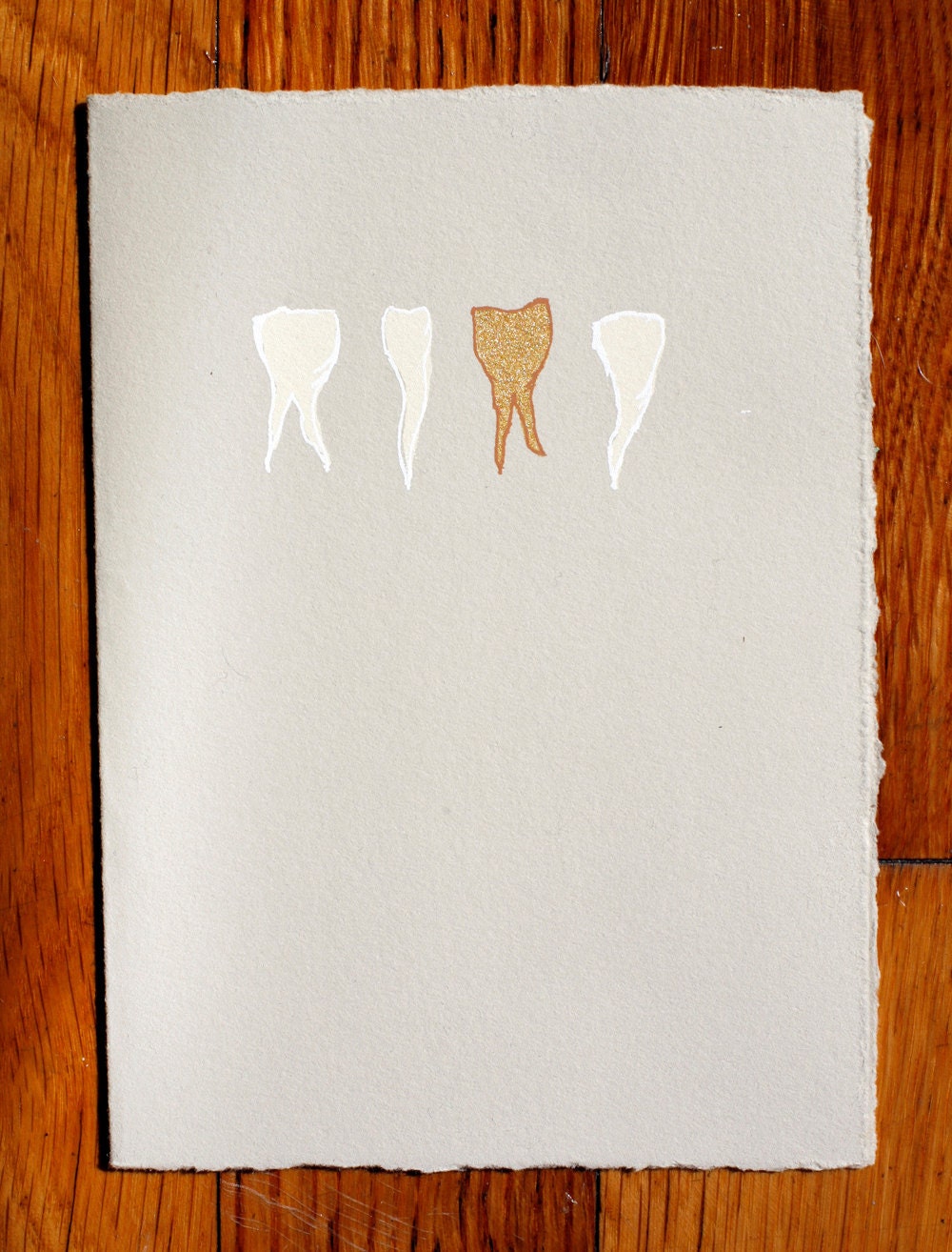 Gold Tooth blank greeting card