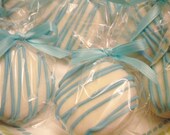 Tiffany Blue and White Chocolate Covered Oreo Cookies Wedding Favors It's a Boy Communion Birthday Party Favors Christening Baby Shower