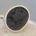 Black dust in Grey sterling silver Ring