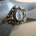 Vintage moonstone ring, sterling silver, size 8