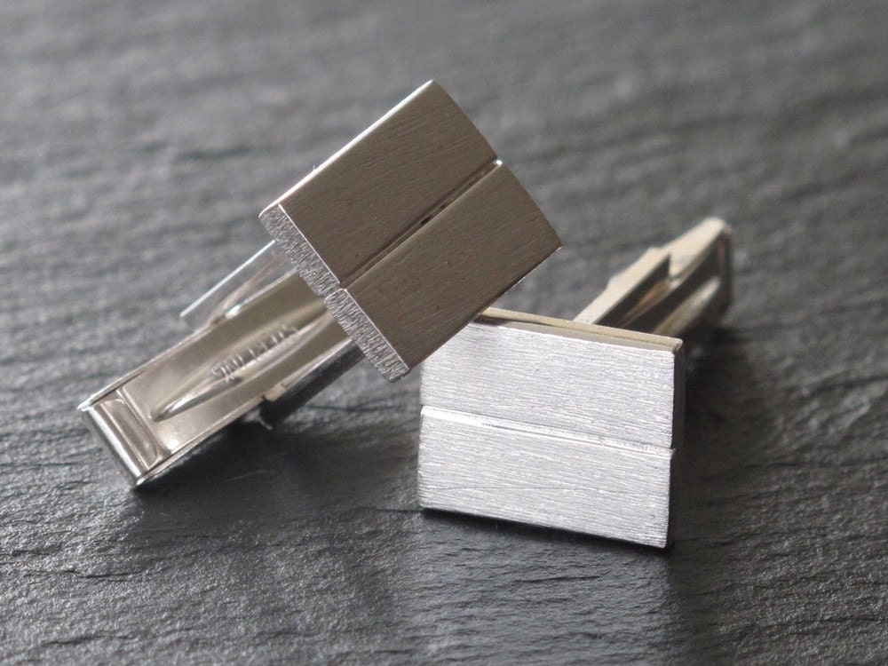 Rectangle Sterling Silver Cufflinks