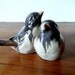 Vintage Dissings Bird Figurines, Blue and Gray, Denmark, Collectibles