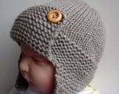 Aviator Hat Knitting Pattern Baby to Child sizes REGAN Instant Download