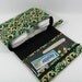 Diaper Clutch with clear zipper pouch-- Hot Blossom Kaleidoscope Green/Yellow