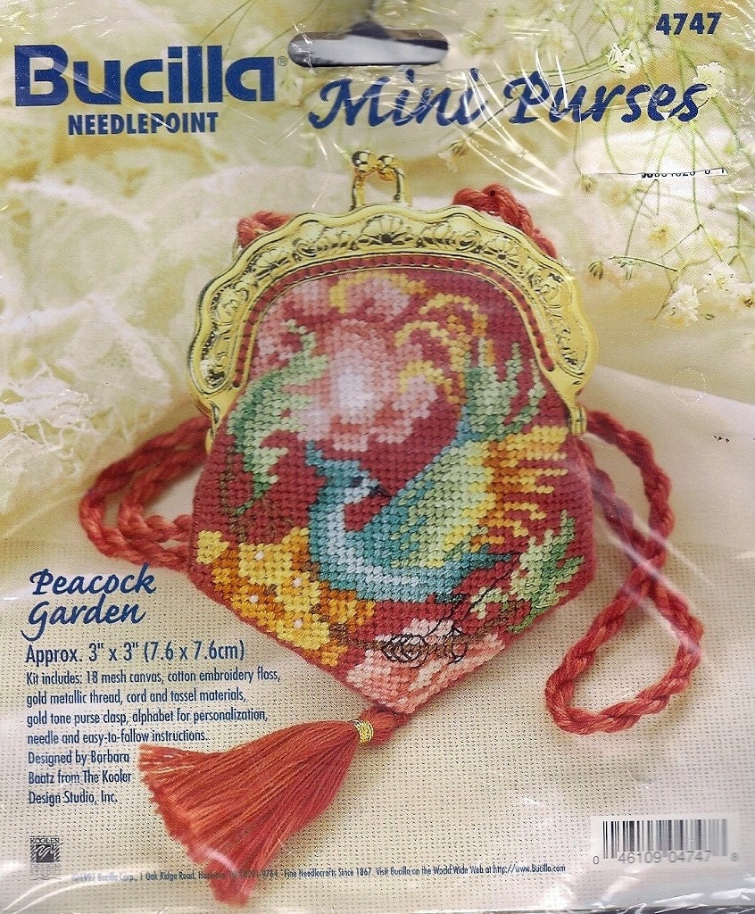 Bucilla Mini Purse Needlepoint Kit by PaperKitz on Etsy