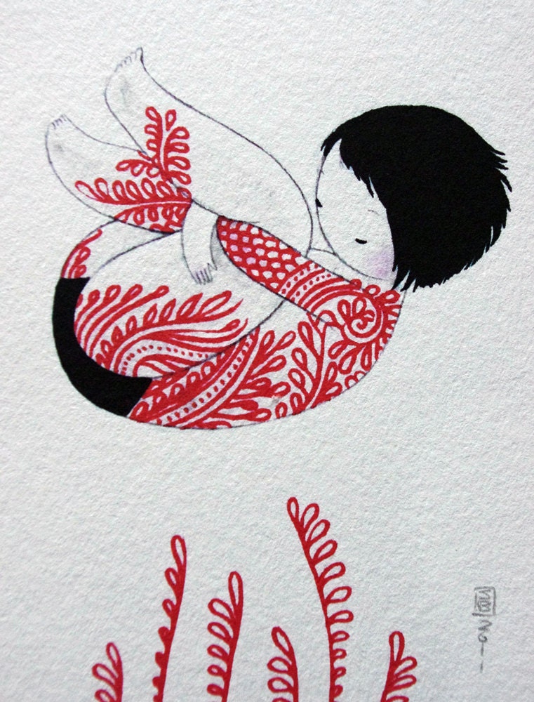 Curl 5x7 color print