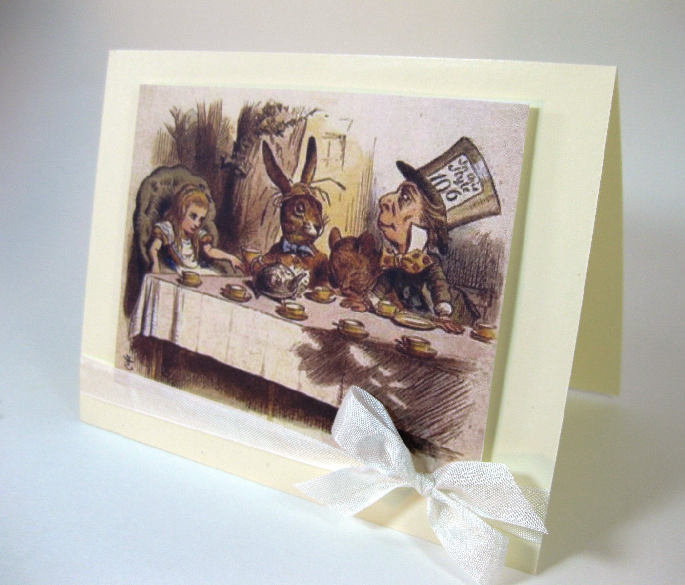 Vintage Alice in Wonderland Greeting Card A Very Merry UnBirthday To You, Envelope, and Seal QueenBeeInspirations