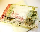 Spread Your Wings And Fly Handmade Greeting Card and Envelope Seal QueenBeeInspirations
