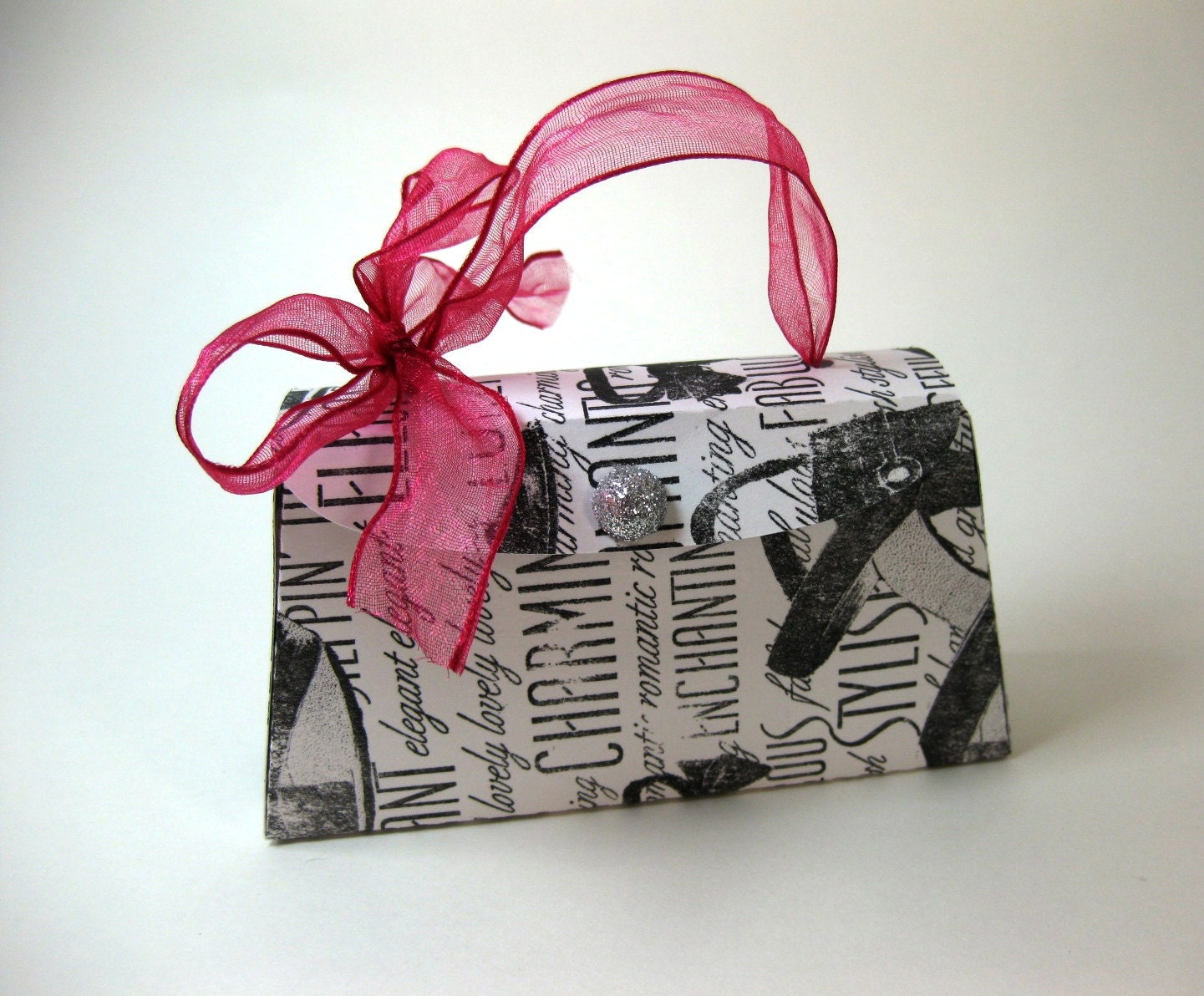 Purse Shape Paper Gift Box Customizable by QueenBeeInspirations