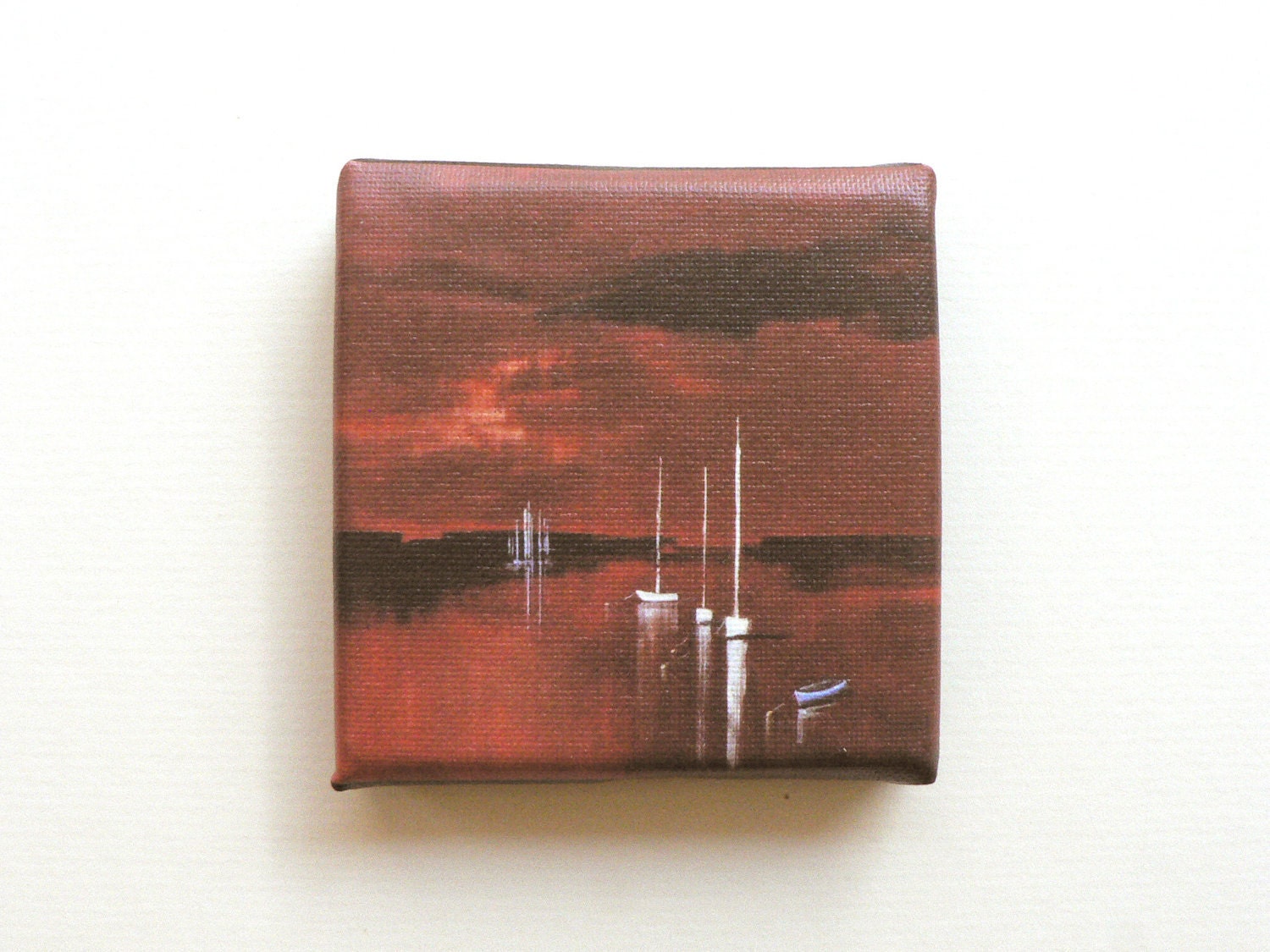 mini canvas print of sailing boats