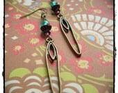 Amethyst Czech Glass Abstract Earrings