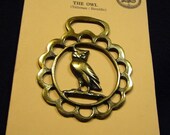 Owl Horse Brass On Original Display Card