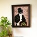 Mr Darcy Tuxedo Cat Art, Pride and Prejudice Animal Portrait 8x10 Art Print