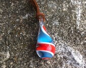 1960-70 Hand-Blown Italian Marble Glass Pendant Design 619