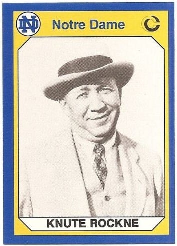Vintage Knute Rockne NOTRE DAME Football Card by therpsajik Vintage Knute Rockne NOTRE DAME Football Card by therpsajik