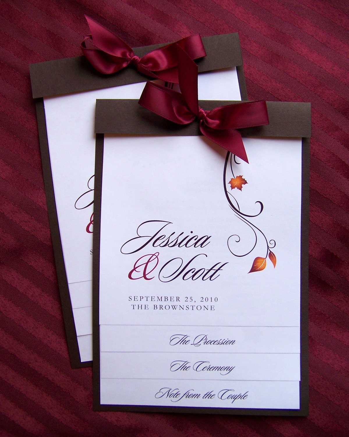 CUSTOM WEDDING PROGRAMS - The Step