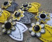 Custom Grooms Felt Button Boutonniere